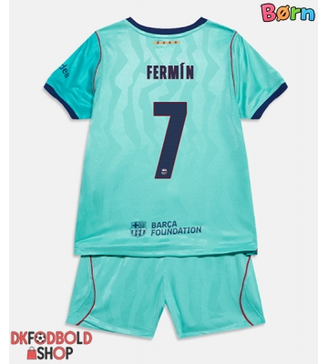 Barcelona Fermin Lopez #7 Tredje trøje Børn 2026-27 Kort ærmer (+ korte bukser)